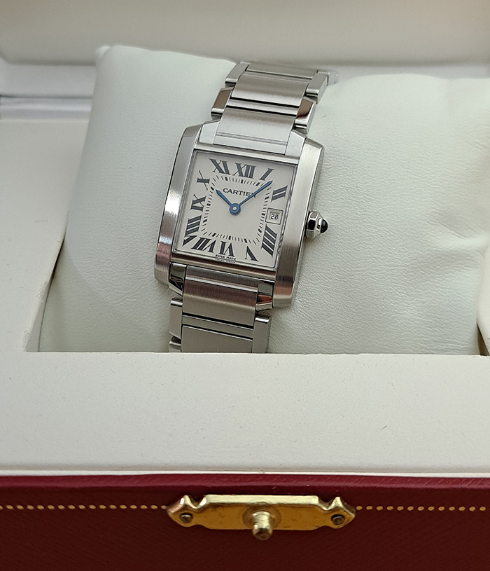 Ladies' Cartier Tank Francaise Midsize Quartz Wristwatch Ref. W51011Q3